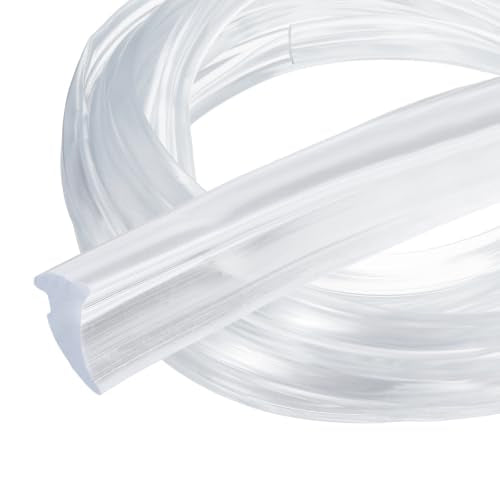 PATIKIL 2Pcs Weather Stripping Door Seal 3/16" Slot, 16.4Ft, Clear, PVC - color: Clear, size: 3/16" Slot, 16.4Ft