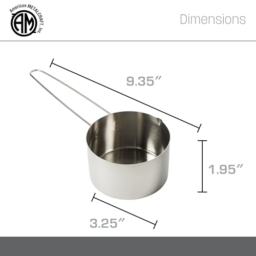 American Metalcraft MCL10 Stainless Steel Measuring Cup, 1-Cup - size: 1 Cup