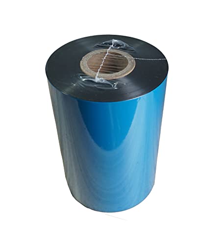 4.33'' x 1476' Premium Resin Enhanced Wax Ribbon, 110mm x 450m Black Thermal Transfer Ribbon, Barcode Thermal Label Printer Ribbon, CSO-Ink Outside, 1'' Core for Zebra, TSC, GoDex, Citizen (1 Roll) - size: 4.33''x1476'｜1 Roll