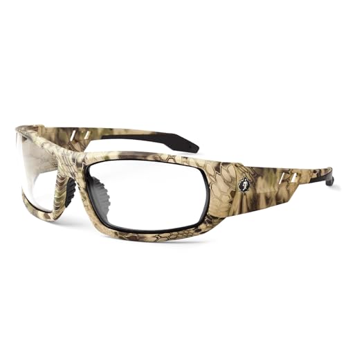 Ergodyne Skullerz ODIN Safety Glasses Sunglasses, Impact Resistant Z87.1+ - color: Kryptek Highlander Frame, Clear Lens