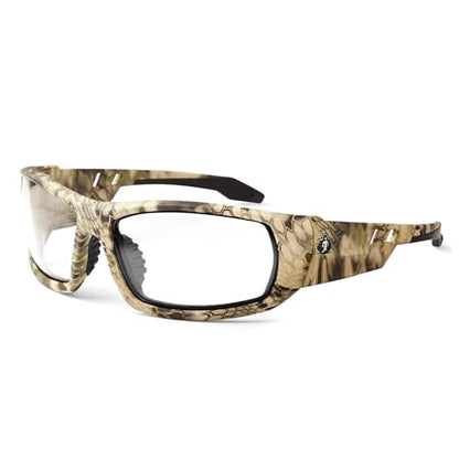 Ergodyne Skullerz ODIN Safety Glasses Sunglasses, Impact Resistant Z87.1+ - color: Kryptek Highlander Frame, Clear Lens