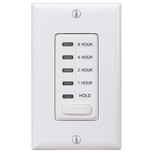 Intermatic EI220W 1/2/4/8 Hour SPST 1800-Watt In-Wall Countdown Timer, White