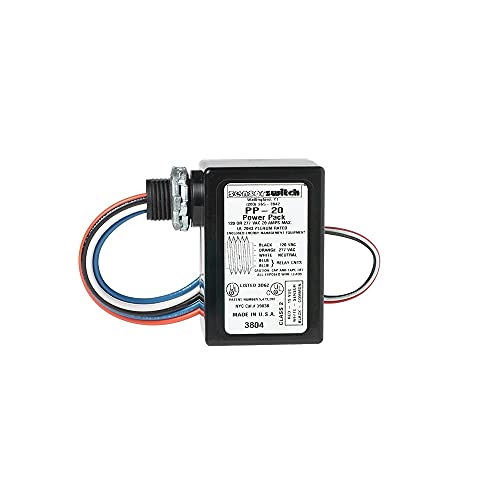 Sensor Switch CM 9 Contractor Select Ceiling Mount Occupancy Sensor, 12 Foot Radius, White and Sensor Switch PP20 Contractor Select Power Pack Relay Circuit Protection 120/277 VAC, Black Bundle