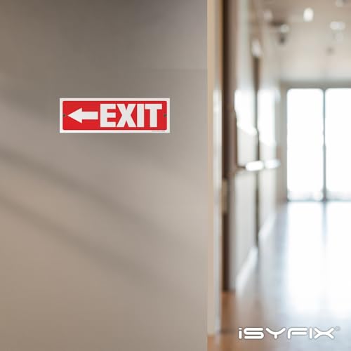 iSYFIX Exit Signs, 2 Pack, 12x4 Inch, Directional Left Arrow - color: Plastic Left, size: 2 Pk 12x4