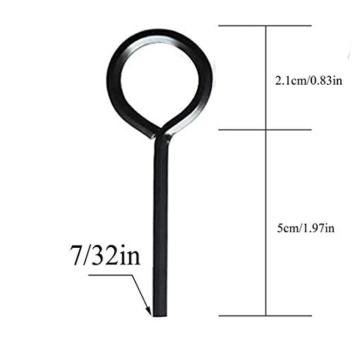 7/32” Standard Hex Dogging Key with Full Loop, Allen Wrench Door Key for Push Bar Panic Exit Devices, Solid Metal - 10 Packs (7/32, black) - size: 7/32