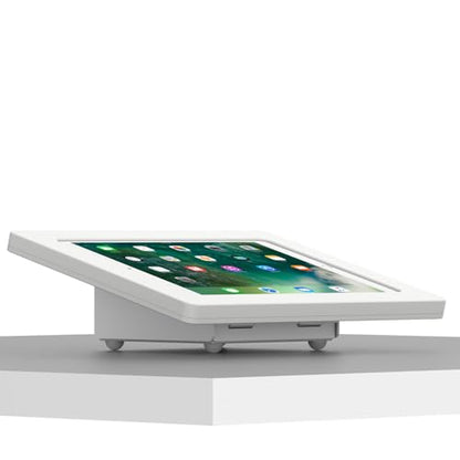 VidaMount White Enclosure and Fixed Tilted 15° Desk/Surface Mount [Bundle] Compatible with iPad Pro 10.5" & Air 3rd Gen - color: White, size: iPad Pro 10.5" & Air (3rd Gen)