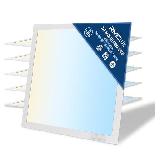 2x2 LED Drop Ceiling Light Panel,6000LM Sensor-Ready,ETL 6 Pack - size: 2x2-6Pack