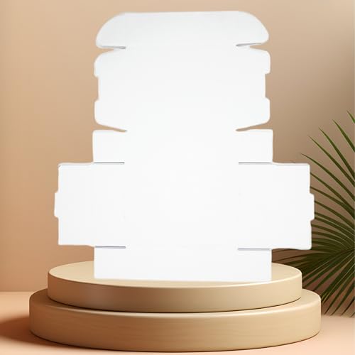 White Corrugated Cardboard Shipping Boxes 8x6x4 Inches Set of 2 - size: 8x6x4 inch 2 Pack