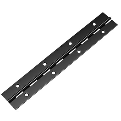 MANCHAP 20 PCS Continuous Piano Hinges, 8 x 1.1 Inch Stainless Steel 0.03 inch Leaf Thickness Black Folding Hinges for Cabinets, Door, Wooden Box
