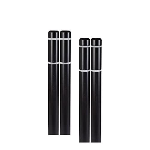 BollardGard 4" x 52" 4-Pack Bollard Cover - Innoplast (Black White Tape) - color: Black White Tape, size: 4-Pack