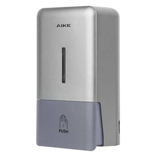 AIKE Liquid Commercial Soap Dispenser,27oz for Bathroom Sleek Silver,AK1006 - color: Silver