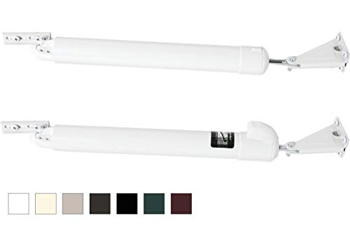 GREENSTAR Touch 'n Hold Smooth - Dual Door Closer System - Heavy Duty - for (Medium and Heavy Weight) Storm, Screen, & Security Doors - New Doors or Replacement for Previous Units (White) - color: White