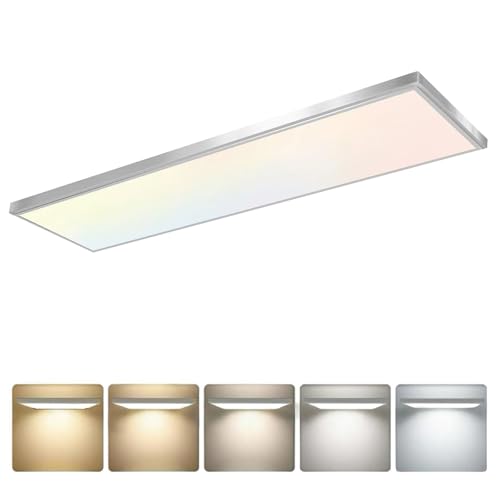 GT-Lite 1'x4' 4500 Lumen LED Flat Panel, Nickel Trim - color: Nickel 1 Pack