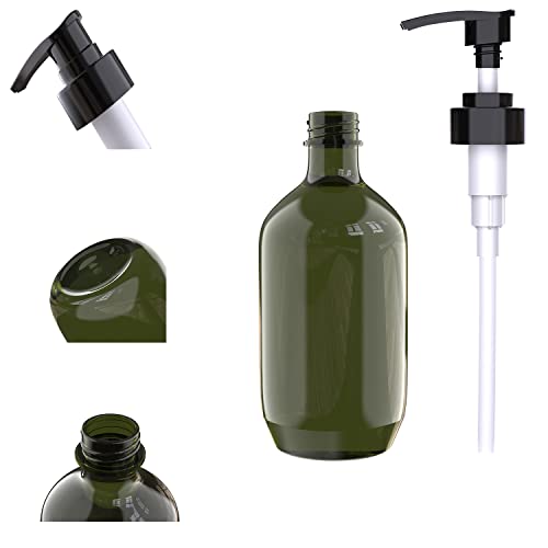 2 PCS 16 OZ Pump Bottle Plastic Pump Lotion Dispenser Empty Bottles - size: 16 Ounce (Pack of 2)