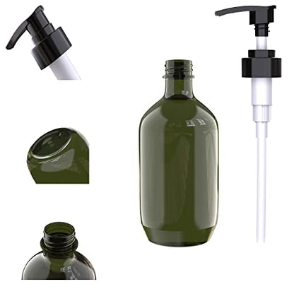 2 PCS 16 OZ Pump Bottle Plastic Pump Lotion Dispenser Empty Bottles - size: 16 Ounce (Pack of 2)