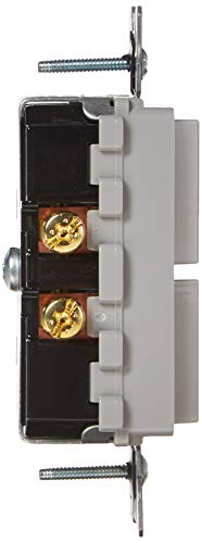 Leviton 15 Amp, 120/277 Volt, Decora Single-Pole, AC Combination Switch, Commercial Grade, Grounding, 5634-GY, Gray - color: Gray