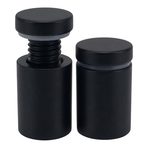 Lantee 12pcs Black Sign Standoff Screws, Stainless Steel Wall Mount Standoff Holders, Heavy Duty for 1/2" Thick Acrylic/Glass 5/8" x 1"(16x25mm) - color: Black, size: 5/8" x 1" / 16 x 25mm