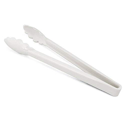 New Star Foodservice 35551 Utility Tong, 12 inch, White, Set of 12 - color: White (Set of 12)