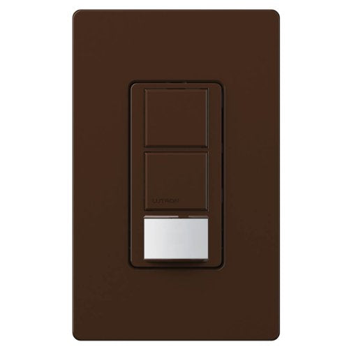 Lutron Lutron MS-OPS6-DDV-BR Maestro 6 Amp Single Pole Dual Circuit Occupancy Sensing Switch, Brown - color: Brown