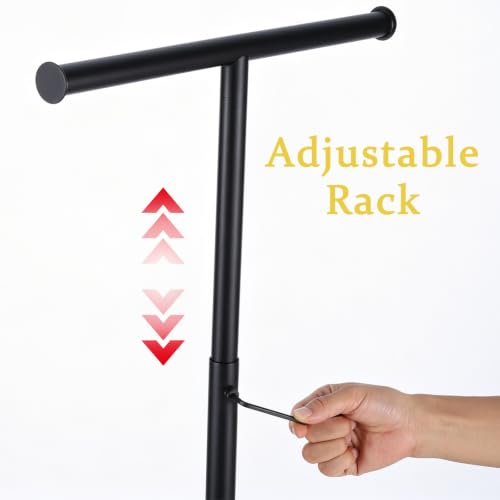56 Inch Shopping Bag Rack Stand, Adjustable Freestanding Tote Bag Holder Display Rack for Plastic Bags, Reusable Grocery Bags, Handbags, Storage Organizer for Kitchen, Pantry, Laundry Room