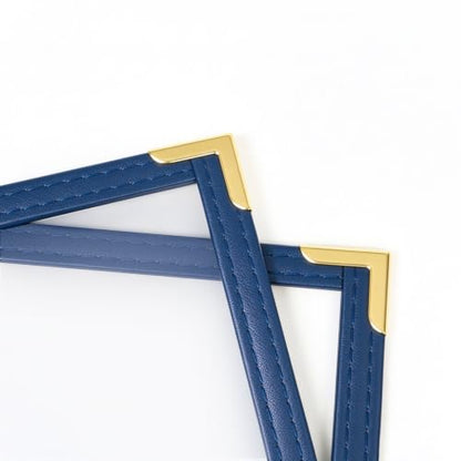 10Pcs Blue PVC Clear Menu Cover 8.5x14, Bifold, 2 Page 4 View - color: blue, size: 2 Pages - 8.5" x 14"