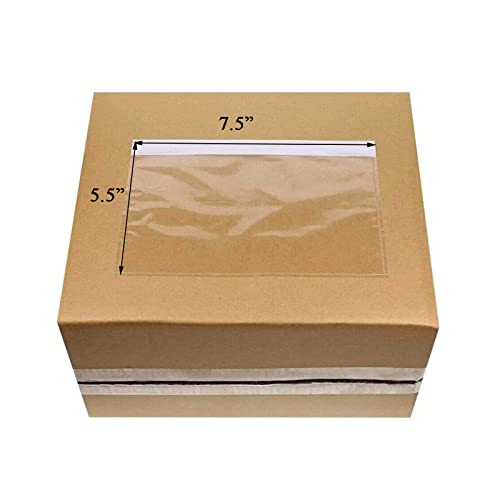 7.5'' X 5.5'' Packing Slip Envelope Pouches, Shipping Label Sleeves, Top Loading Packing List Mailing Envelopes, Clear Shipping Sleeves for Labels (1000Pcs) - size: 7.5" X 5.5" - 1000 Pcs