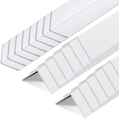 Sasylvia 20 Pcs Wall Corner Guard, 1-1/8 X 48 Inches, White, Vinyl - color: White, size: 1-1/8 x 1-1/8 x 48 Inches