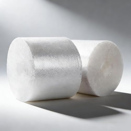3/16" Small Bubble Cushioning Wrap Roll - 700FT Total (2 Rolls x 350FT), 12 Inches Wide, Perforated Every 12", Clear or White, Premium Shipping & Packaging Protection
