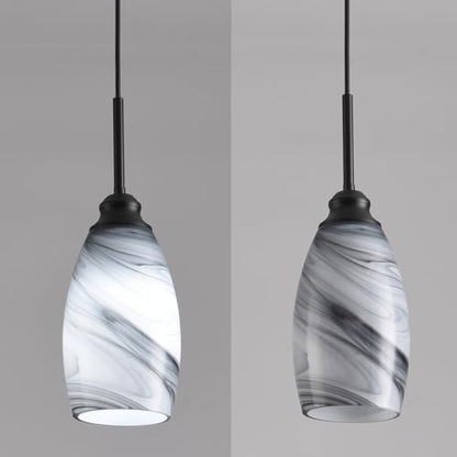 Industrial Pendant Light with Glass Shade Matte Black Pendant Lighting Adjustable Industrial Retro Style Hanging Light,Kitchen Island Farmhouse Pendant Lights Fixtures for Kitchen,Farmhouse - color: 3 Packs Grey Swirl, size: 3 Pack