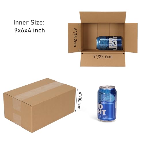 CRUGLA 40 Packs 9x6x4 Shipping Boxes, Brown Mailing Boxes - size: 9x6x4 Inch