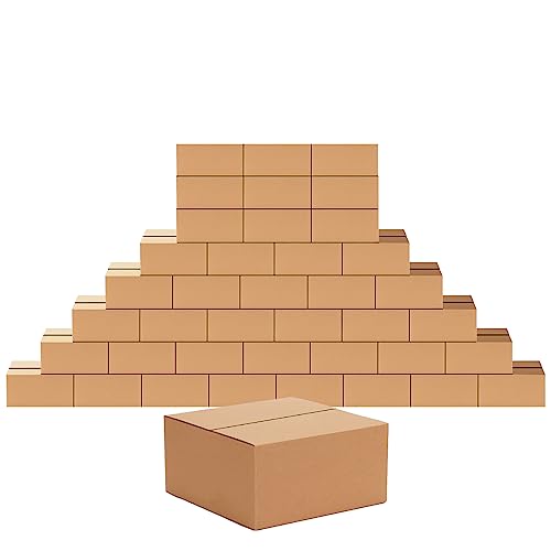 Edenseelake 40 Pack 8x8x4 inches Shipping Boxes Small Cardboard Boxes for Packing, Moving, Mailing, Brown - color: 40 packs（Brown), size: 8x8x4 inch