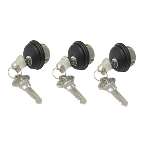 Pacific Doorware Commercial Mortise Cylinder Lock, Bronze, 3 Pack - color: Duronotic Bronze, size: 3 Pack, style: Keyed Cylinder