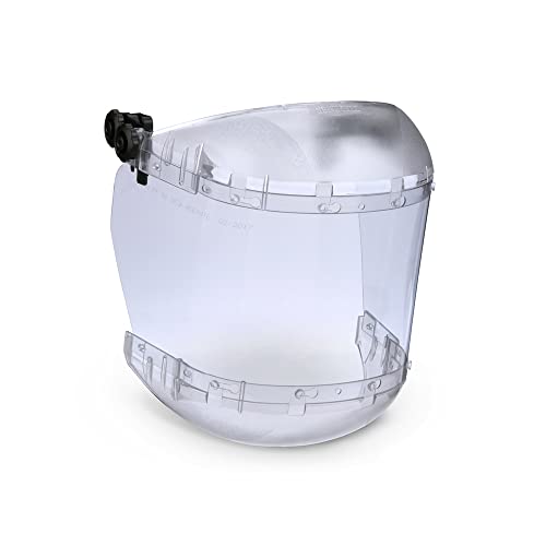 Sellstrom Dual Crown Safety Face Shield with Universal Hard Hat Slot Adapter (Hard Hat Not Included), Clear Tint, Uncoated, Clear, S38510 - style: Universal Slot Adapter