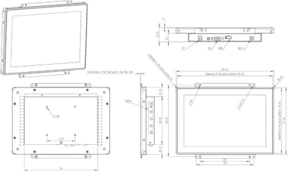 10.1 Inch Industrial Touch Monitor - 10-Point Multi-Touch 1280x800 IP65 Waterproof LCD Display - with HDMI VGA Ports and VESA Panel Mount for Kiosk Automation POS Vending Systems - size: 10.1
