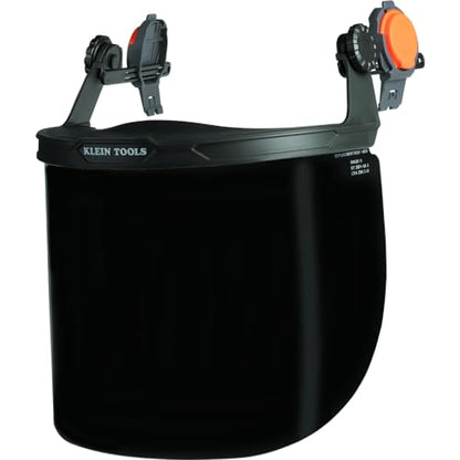 KLEIN TOOLS 60529 Full-Brim Hard Hat Face Shield, Gray Tint, One Size - size: Full Brim Gray