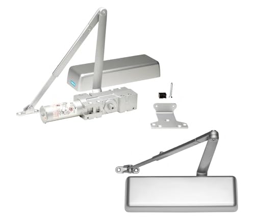 Pacific Doorware Commercial Door Closer, Regular & Parallel arm Mount Aluminum Silver - color: Aluminum Silver