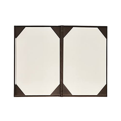 Menu Covers Made of Premium Faux Leather (10-Pack) - 8.5" X 14" (Brown, 4 Views) - color: Brown, size: 4 Views