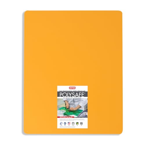 Dexas NSF Certified Polysafe Pastry Board, 16 x 20 inches, Reversible Kitchen Cutting Board, Yellow - color: Yellow, size: 20"L x 16"W