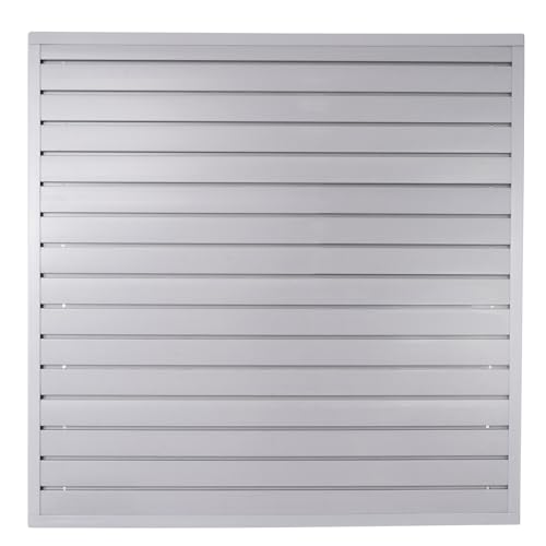 FRAYSCENT Slat Wall Paneling Garage Wall Organizer, Slatwall Panels Garage Tool Organizer Wall Mount Garage Slat Wall Storage Systems, Slat Board PVC Wall Panels Garage Storage (Grey, 4ftx4ft) - color: Grey, size: 4x4ft