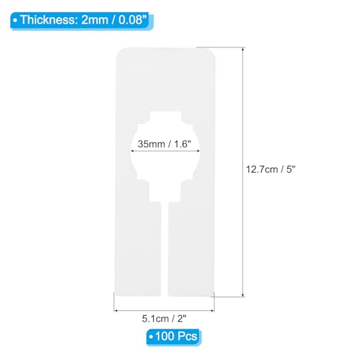 PATIKIL Clothes Dividers for Hanging Clothes, 100Pack Rectangle Closet Clothing Rack Size Divider Blank Labels Sorting Rectangular Separator for Closet, White - color: White