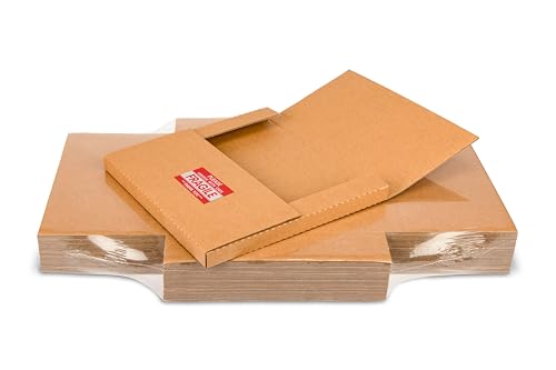 Vinyl Record LP Mailer, 12.8x12.8x1 inch Shipping Boxes, 50 Pack - size: 50 Pack