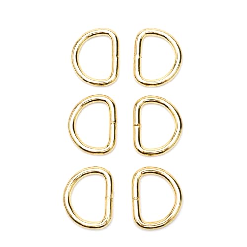 Country Brook Design - Welded D-Rings (3/4 Inch) - color: Brass Plated, size: 10 (Pack of 1)