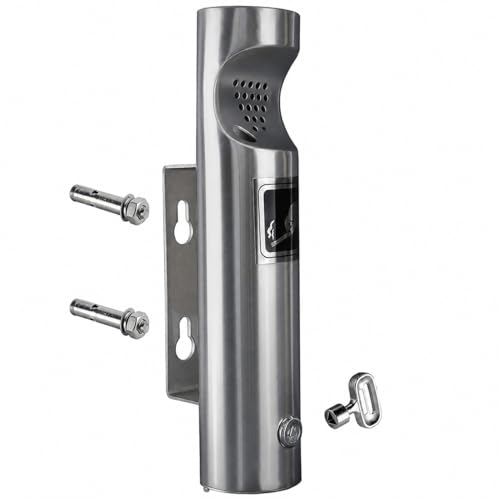 ELITRA HOME – Elitra Wall Mounted Cigarette Butt Receptacle – Silver - color: Silver
