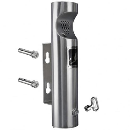 ELITRA HOME – Elitra Wall Mounted Cigarette Butt Receptacle – Silver - color: Silver