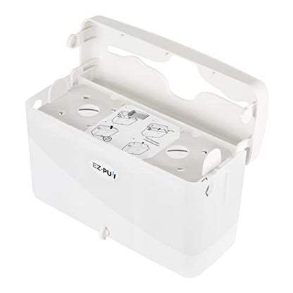 EZ-Pull Countertop SLIMFOLD Hand Towel Dispenser for Kitchen/Bathroom/Office/RV/Airbnb(Only Works with SLIMFOLD Paper), White 4600-EZ, EZbrnd 9" x 3.5" x 6" - color: White