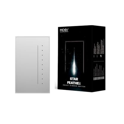 MOES SF WiFi Dimmer Switch, Neutral Wire Required, Anti-Glare Panel White - color: White, size: WiFi Dimmer Switch