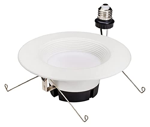 Topaz 6" LED Recessed Retrofit Downlight, 11 Watt, CCT Selectable, 90 CRI, Round Baffle Trim