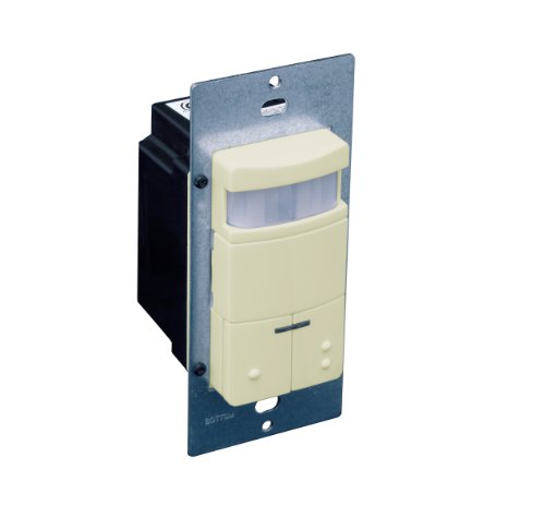 Leviton Dual-Relay, Decora Passive Infrared Wall Switch Occupancy Sensor, 180 Degree, 2100 sq. ft. Coverage, ODS0D-IDI, Ivory - color: Ivory