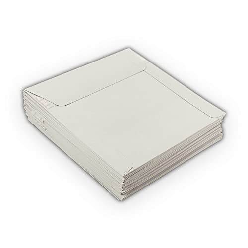 5 EcoSwift 6 x 6 Rigid Photo Mailers Stay Flats White Cardboard Self Seal Envelopes 6x6