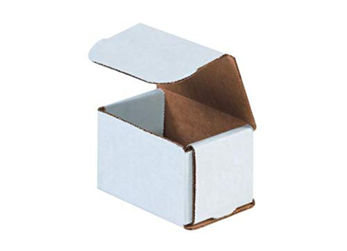 Secure Seal Shipping Boxes - 3x3x2" Mailers - White Foldable Corrugated Cardboard Packaging for Mailing, Moving, Storage, and Organizing - Strong Lightweight Foldable (Bulk 100 Pack) - size: 3x3x2 Pack of 100